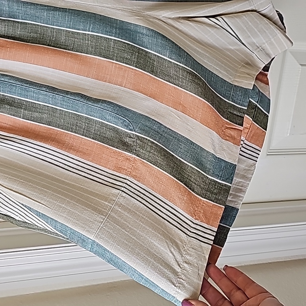 Sonoma Elastic Waist Pull On Vertical Striped Shorts Size 1X EUC - Picture 6 of 7